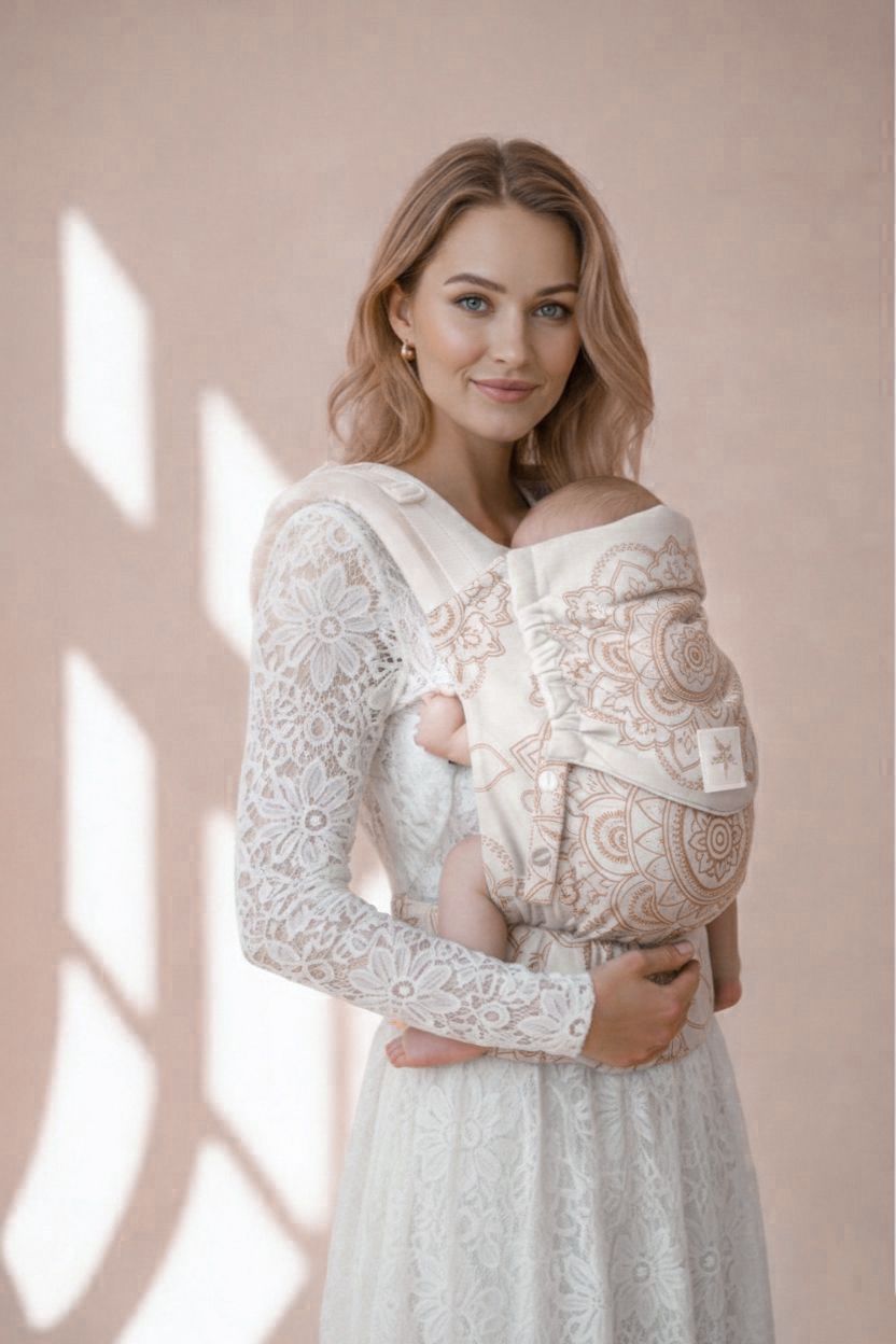 Переноска для ребенка Флип Мандала Кафе с молоком