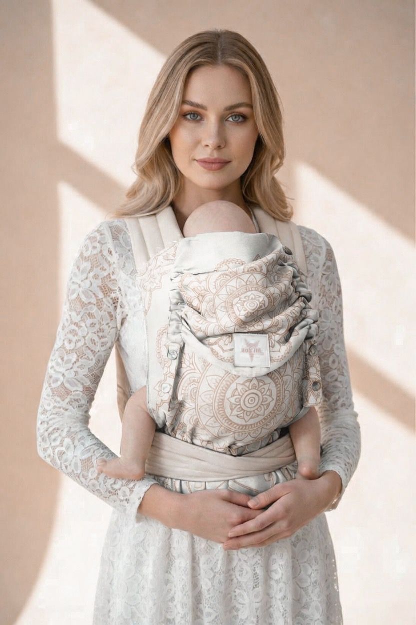 Переноска для ребенка ТайТай Мандала Кафе с молоком