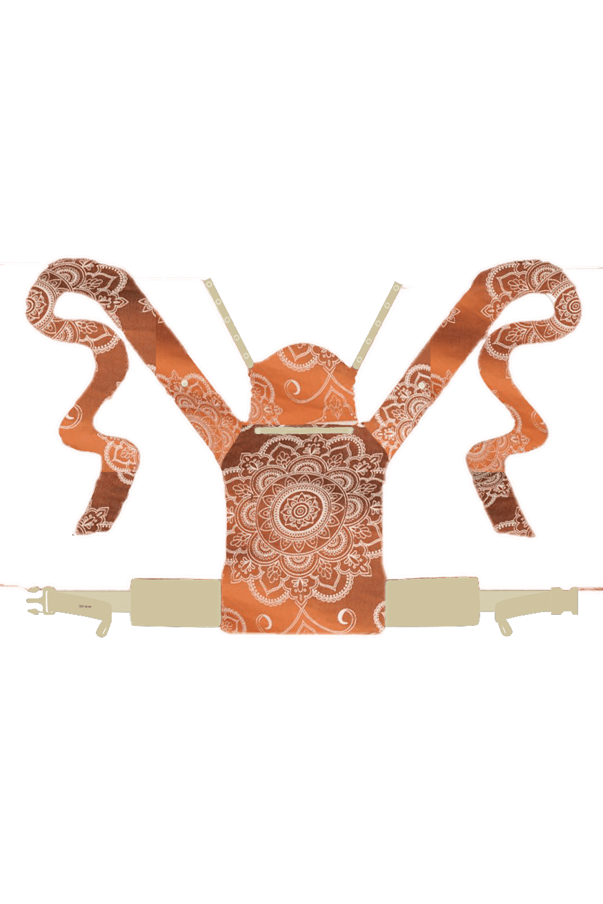Переноска для ребенка WrapStar Mandala Latte Macchiato x Bamboo реверс - KOKADI