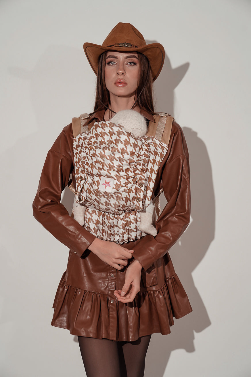 Переноска для ребенка Flip Houndstooth Macchiato