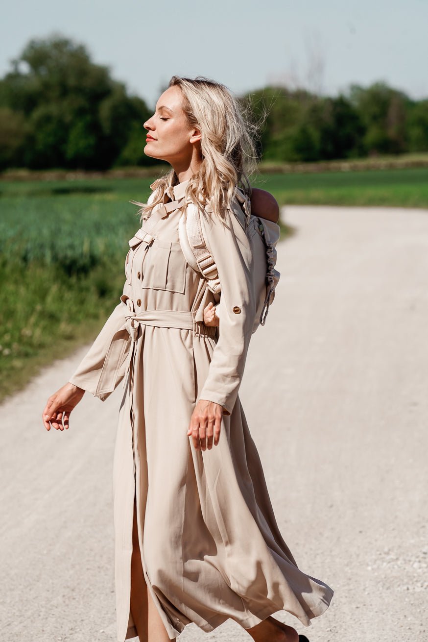 KOKADI Переноска для ребенка Онбу просто крем