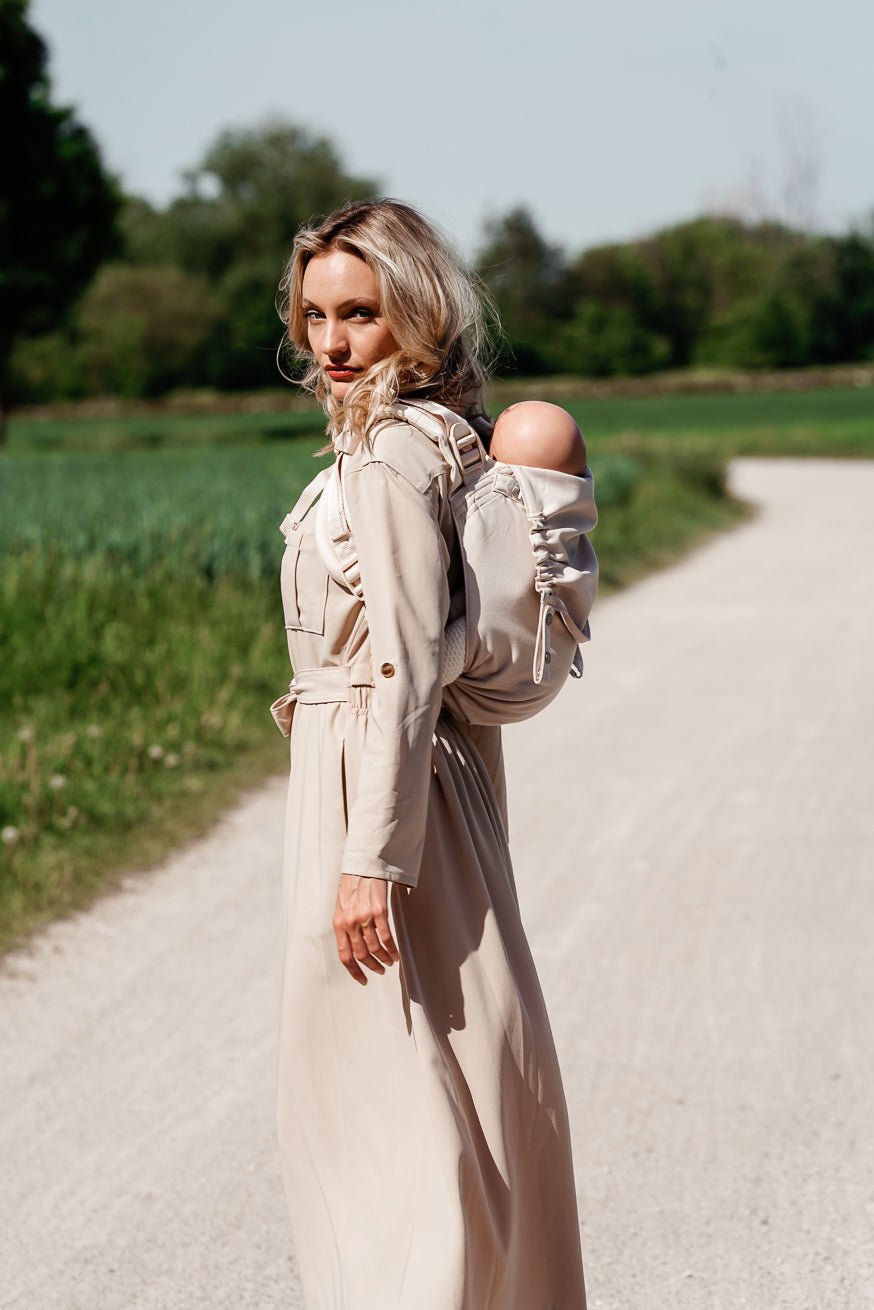 KOKADI Переноска для ребенка Онбу просто крем