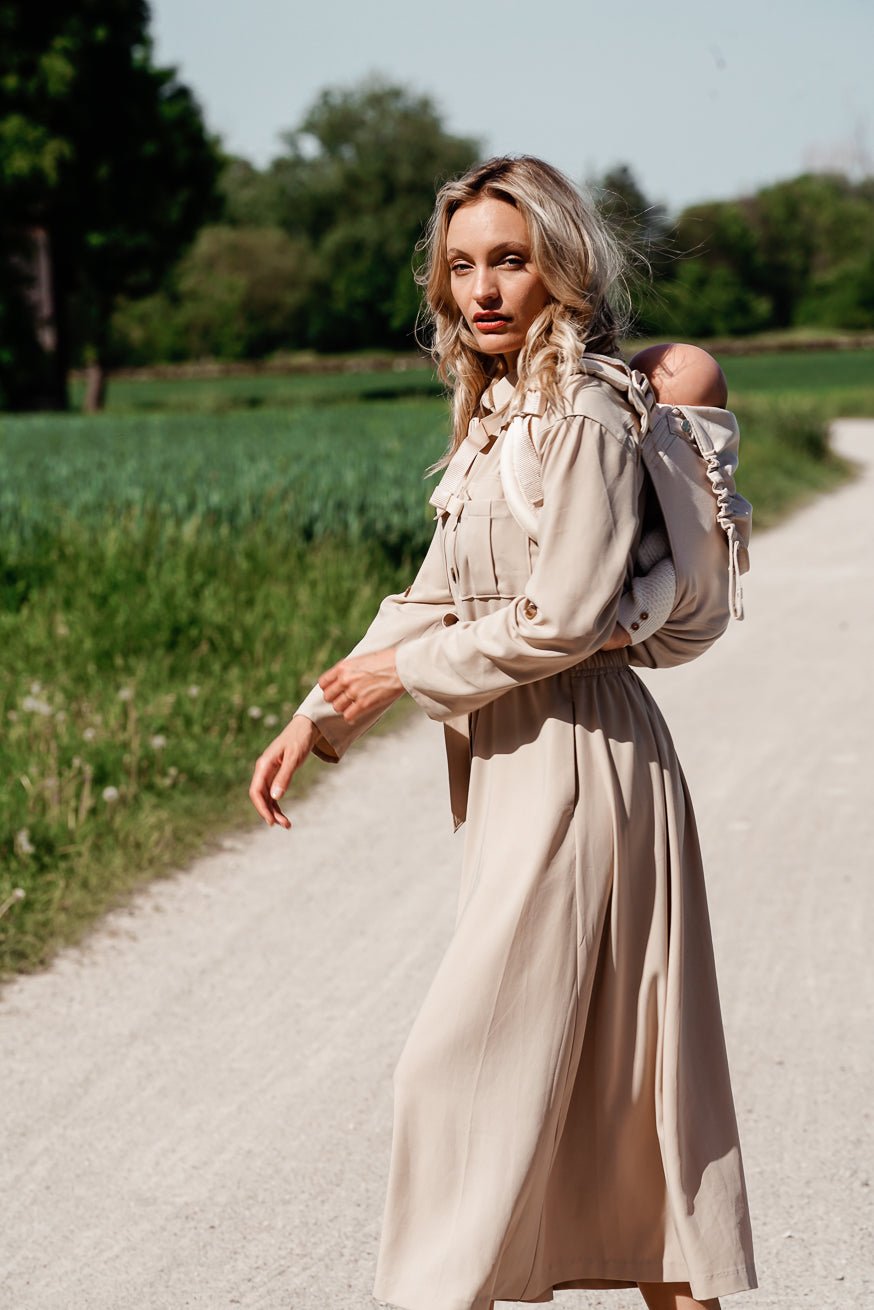 KOKADI Переноска для ребенка Онбу просто крем