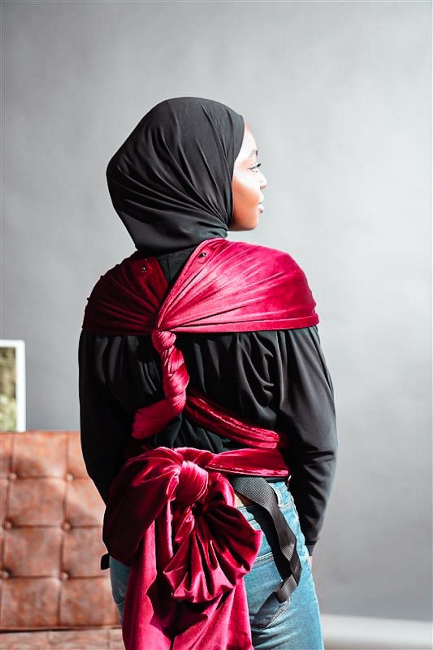 Переноска для ребенка WrapStar бархатистый мягкий рубиновый - KOKADI