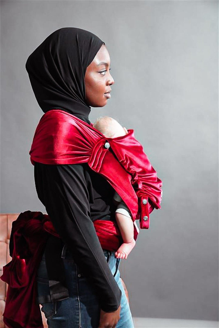 Переноска для ребенка WrapStar бархатистый мягкий рубиновый - KOKADI