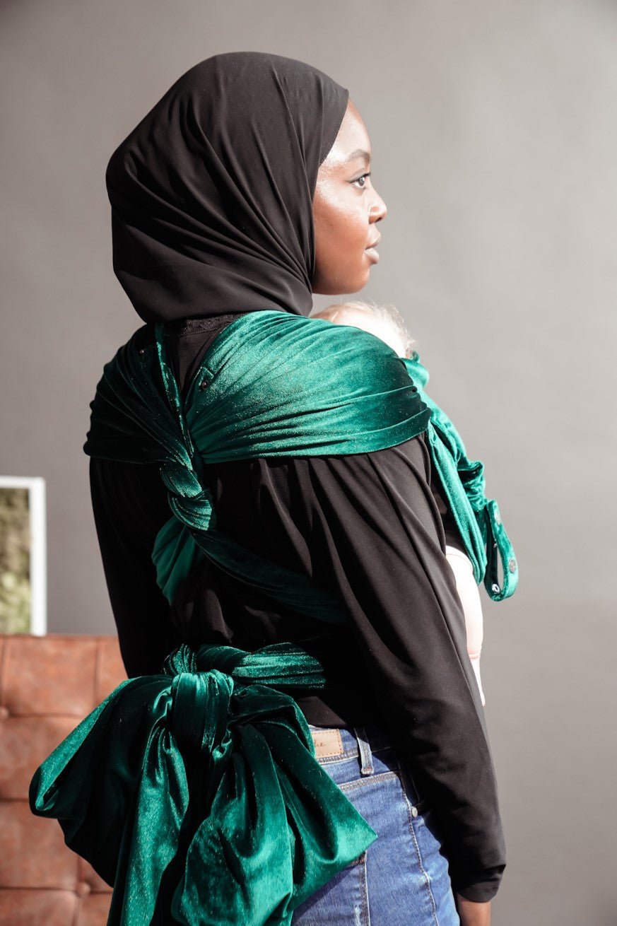 Переноска для ребенка WrapStar Бархатистый Мягкий Изумрудный - KOKADI