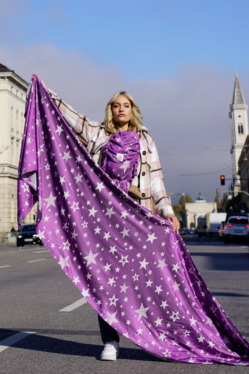 Tragetuch Purple Rain Stars - KOKADI